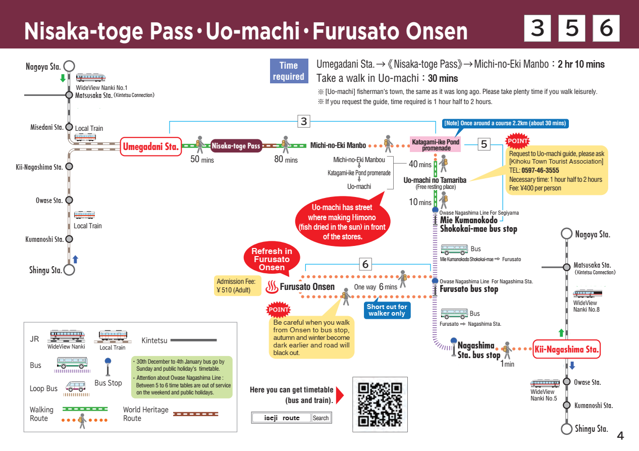 Day trip to Kumano Kodo by trains and buses